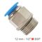 AIRCRAFT Pu Fitting Str. Stud W/o-ring 12mm-1/2' M